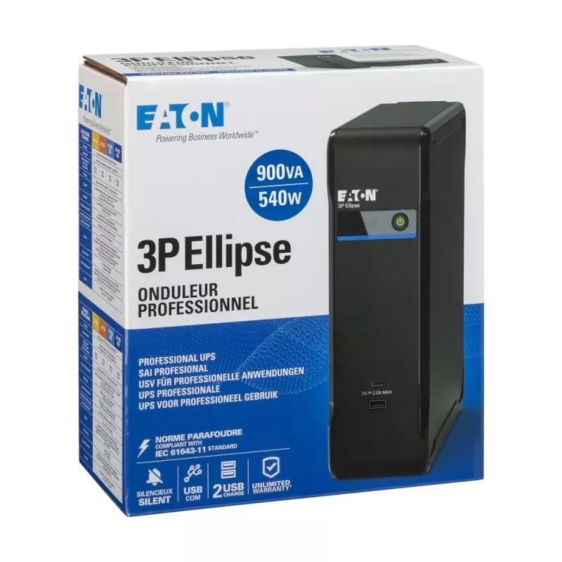 Eaton 3P900UI UPS nepertraukiamo maitinimo šaltinis 0,9 kVA / 540 W, 4 lizdai