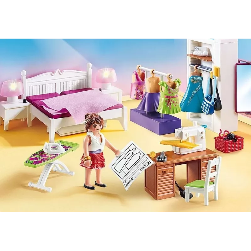 Playmobil Dollhouse 70208 Miegamasis su siuvimo kampeliu