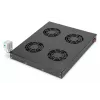 Digitus DN-19 FAN-4-HO-SW 19 colių ventiliacijos blokas spintos viršui, 4 ventiliatoriai, termostatas, juodas