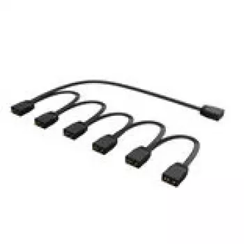 RGB skirstytuvas Akasa AK-CBLD13-85BK 1 į 6 adresuojamų LED juostų skirstytuvas