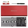 QOLTEC 51831 išorinis SSD dėklas M.2 SATA diskams, USB 3.0, raudonas, iki 2 TB, 30 mm, 4 diskai