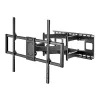 Maclean MC-482 TV laikiklis sieninis 60-120 colių plokščiiems ir lenktiems TV, iki 120 kg, VESA 900x600, pasukamas, pakreipiamas ir sukamas
