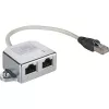 Wentronic Goobay tinklo skirstytuvas (tinklo dvigubintuvas), CAT Y adapteris – 2 x CAT 5 Ethernet, ekranuotas (68908)