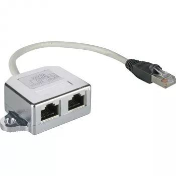 Wentronic Goobay tinklo skirstytuvas (tinklo dvigubintuvas), CAT Y adapteris – 2 x CAT 5 Ethernet, ekranuotas (68908)