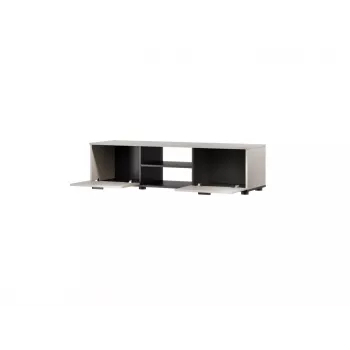 TV spintelė SOHO 140x43x37 cm cashmere viršus, juodas rėmas