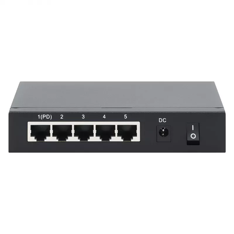 Intellinet 5xPoE Praėjimo jungiklis Gigabit, maitinamas per PoE arba AC, 68W