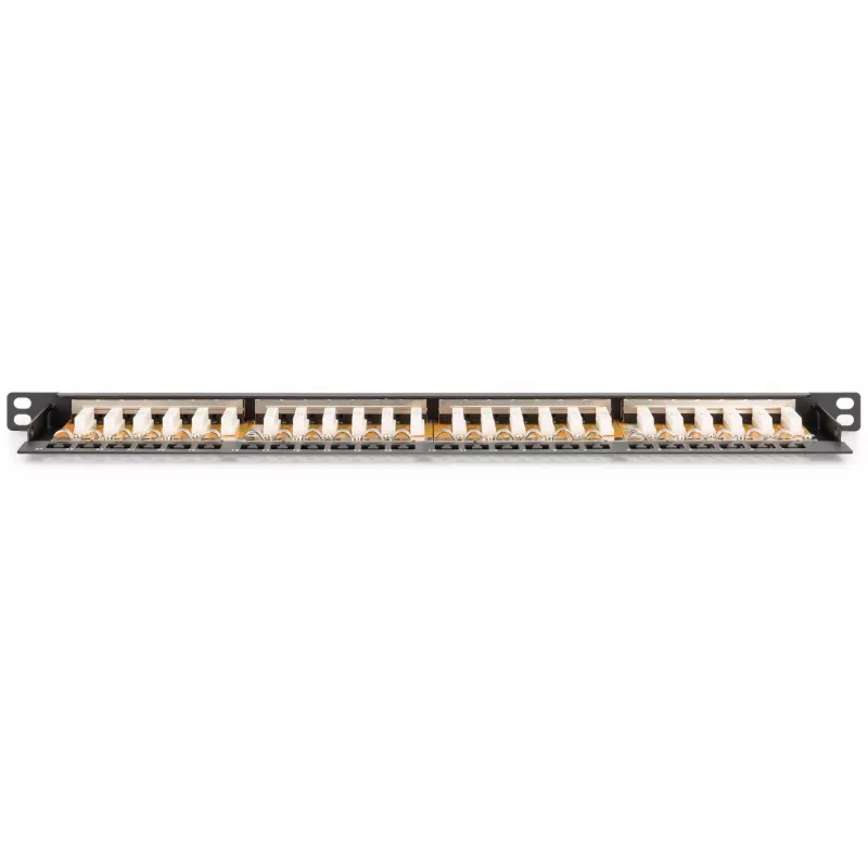 Patch Panel Digitus CAT 6 Class E High Density Shielded 24 prievadų 0,5U juodas