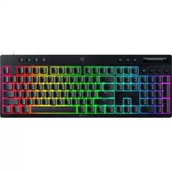 Mechaninė žemo profilio klaviatūra „Razer BlackWidow V4“ – oranžiniai jungikliai, belaidis Bluetooth