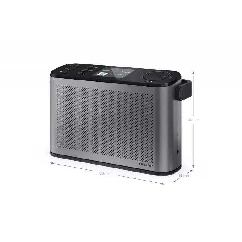 Radijas Sharp OSAKA DR-P540(GY) stereo, DAB+, FM, Bluetooth