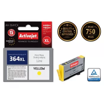 Activejet AH-364YCX rašalas (atitikmuo HP 364XL CB325EE; Premium; 12 ml; geltona)