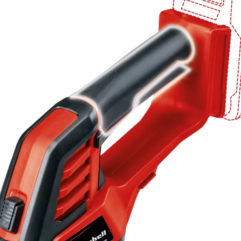 Belaidės žoliapjovės žirklės Einhell GE-CG 18/100 8 mm 18 V Li-Ion juoda, raudona