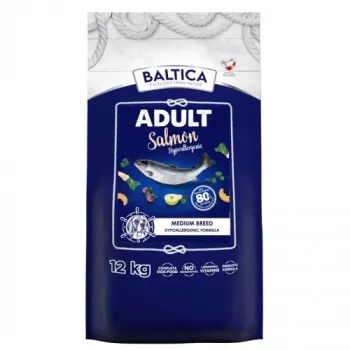 BALTICA Excellent Hipersensitive Suaugusiems Vidutinėms Veislėms Lašiša - sausas šunų ėdalas - 12kg