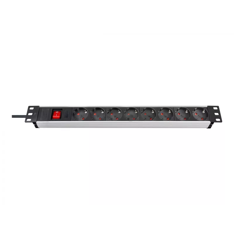 Maitinimo juosta Brennenstuhl Premium-Line Technic Alu 19 inch 8 lizdų su jungikliu
