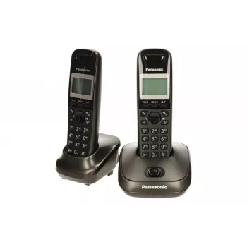 Panasonic KX-TG2512 DECT telefonas Pilka spalva su skambučio numerio atpažinimu