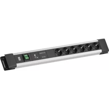 Bachmann CONNECTUS 6xCEE7/3 1xGVS-Plus 1x jungiklis 2,0m CEE7/7 Pilka (BM005924)