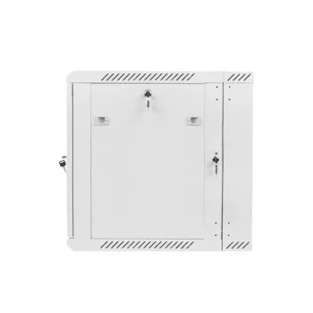 Dviejų sekcijų sieninis 19 inch 12U 600x600 pilkas LANBERG spintos korpusas (plokščioje pakuotėje)