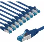 Goobay CAT 6A jungiamasis laidas S/FTP PiMF 5 m mėlynas 10 vnt. rinkinys – varinis laidininkas CU (67536)