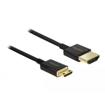 DeLOCK Slim Premium HDMI laidas – HDMI (standartinis) į Mini-HDMI, 2,0 m, juodas (84778)
