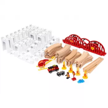 Ravensburger Brio Mega Spiral rinkinys – medinio traukinuko bėgių aksesuaras