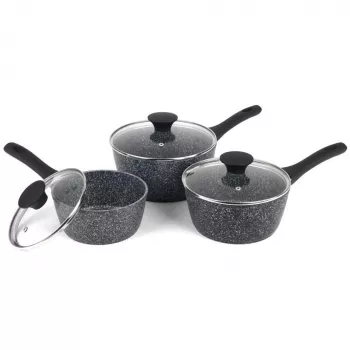 Verdantis puodų rinkinys Salter BW11460BRMFOB 3 vnt. Aliuminis Juodas