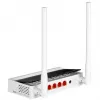 Stalinis maršrutizatorius TOTOLINK N300RT — vienos juostos 2.4 GHz Wi‑Fi 4, 300 Mbps, 5x RJ-45 Fast Ethernet prievadai, 2 išorinės 5 dBi antenos