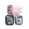USB ir USB-C 30W GaN greitasis įkroviklis usams CC229 Baltas – LED indikatorius, kompaktiškas dizainas