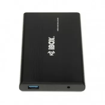Išorinis HDD dėklas IBOX HD-02 Juodas 2,5 colio SATA diskams, USB 3.2 Gen 1 (Type-A), vieno disko, metalinis