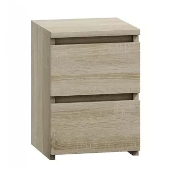 Naktinis staliukas Top e shop M2 SONOMA – 2 stalčiai, ąžuolo spalva, 300×300×400 mm