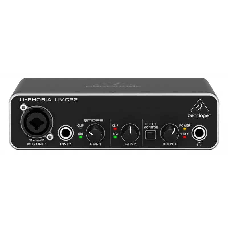 Behringer UMC22 papildoma muzikos įranga – koncertinis/studijinis preampas