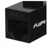 Keystone modulis LANBERG KSU6-3000 – Cat6 U/UTP RJ-45 motina į RJ-45 motiną, plokščios konstrukcijos, juodas