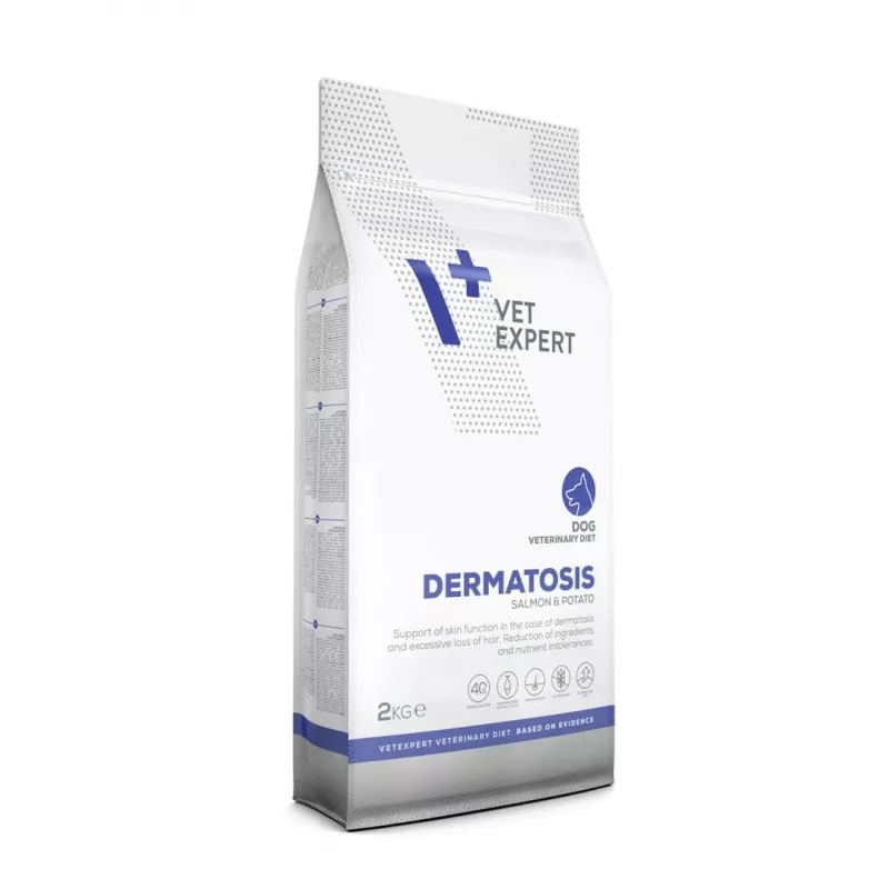 VET EXPERT Veterinary Diet Dermatosis Dog Salmon & Potato – sausas šunų maistas – 2 kg
