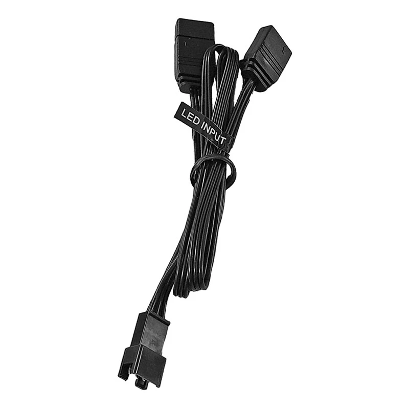 Phanteks PH-CB-DRGB3P_MB 3 kontaktų RGB ilgintuvas – 2 x Molex (3 kontaktų) – tiesus – tiesus – juodas