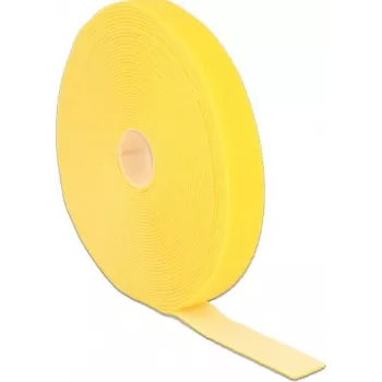 Lipnusis užsegimas (velcro) DeLOCK 18740 geltonas 20 mm 10 m