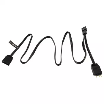 Phanteks PH-CB-DRGB3P_MB 3 kontaktų RGB ilgintuvas – 2 x Molex (3 kontaktų) – tiesus – tiesus – juodas