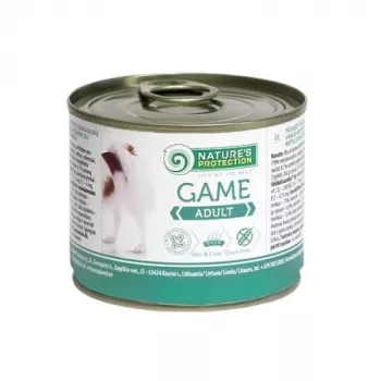 Šlapias šunų ėdalas Nature’s Protection Adult Game 200 g pakelis – elniena, be vištienos, suaugusiems šunims