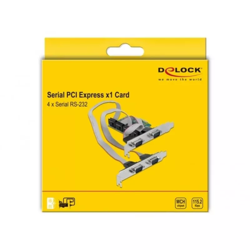 DeLOCK 90410 PCIe RS-232 sąsajos plokštė, mažo profilio