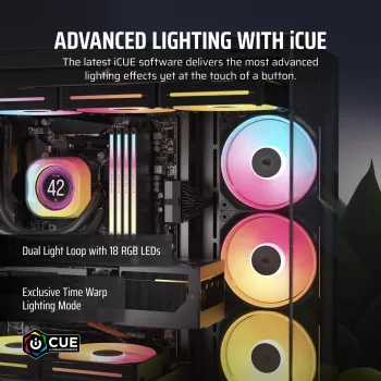 Ventiliatorius Corsair iCUE LINK LX120-R RGB 12 cm Juodas 2400 RPM 3.8 mmH2O
