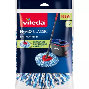 Keičiama mikropluošto šluostė VILEDA 178330, mėlyna/balta, tinka Vileda šluostėms