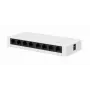 Nevaldomas jungiklis GEMBIRD NSW-G8-01 – 8× Gigabit Ethernet (10/100/1000), baltas, DC 5V