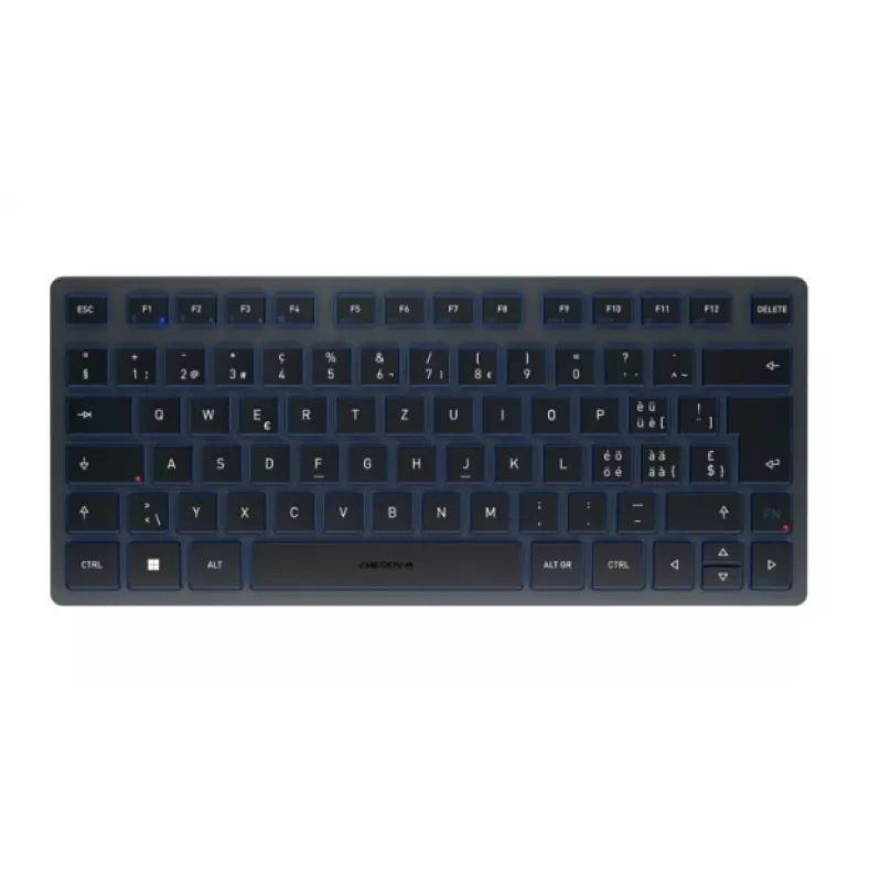 Belaidė klaviatūra Bluetooth CHERRY KW 7100 MINI BT QWERTZ Šveicariška mėlyna
