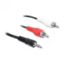Garso kabelis DeLOCK 84942 3m 3,5mm 2xRCA juodas raudonas baltas