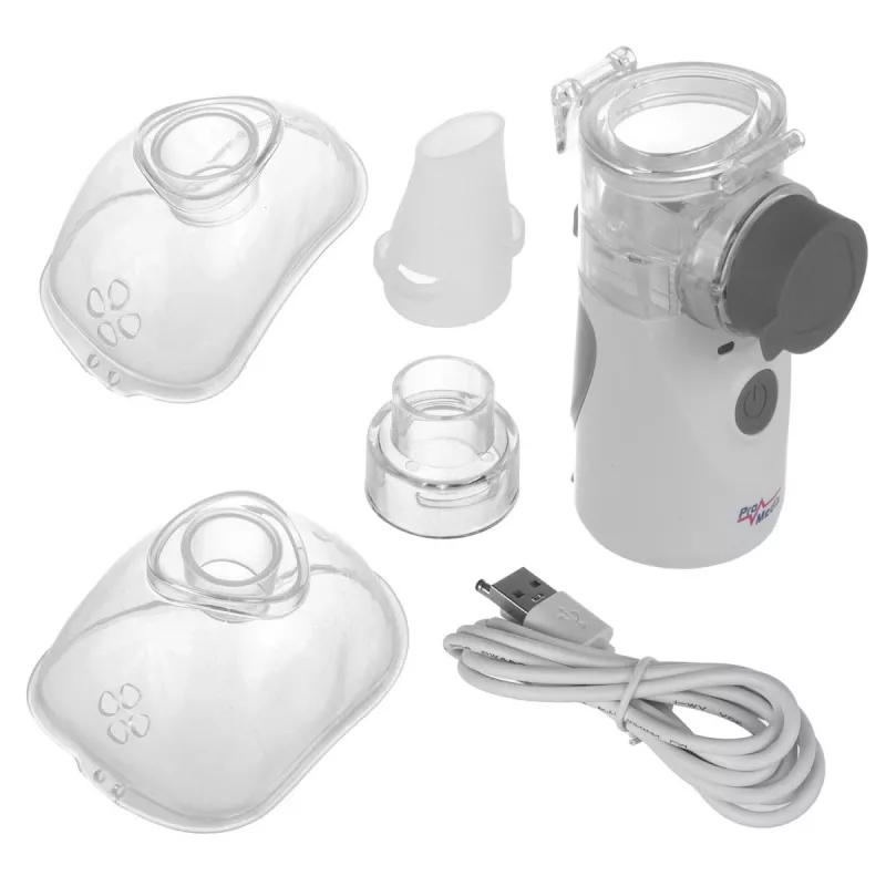 Nešiojamas tinklelinis inhaliatorius ProMedix PR-835 USB purkštuvas su baterija