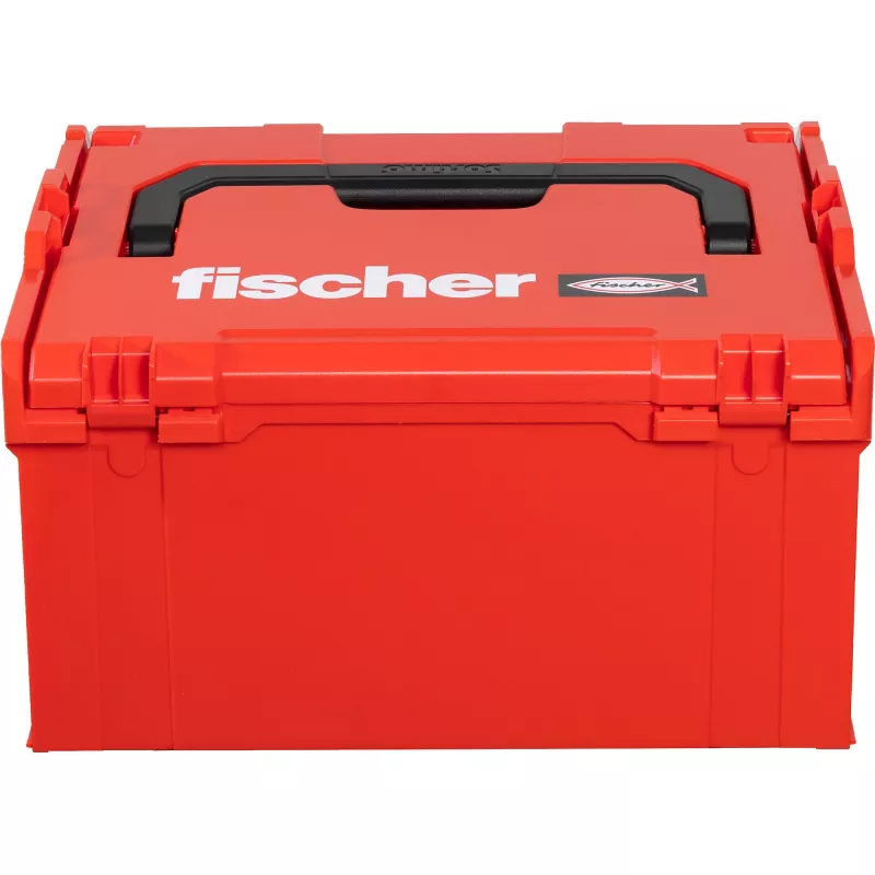 Tuščia modulinė dėžė įrankiams FISCHER L-BOXX FLB 238, raudona/juoda