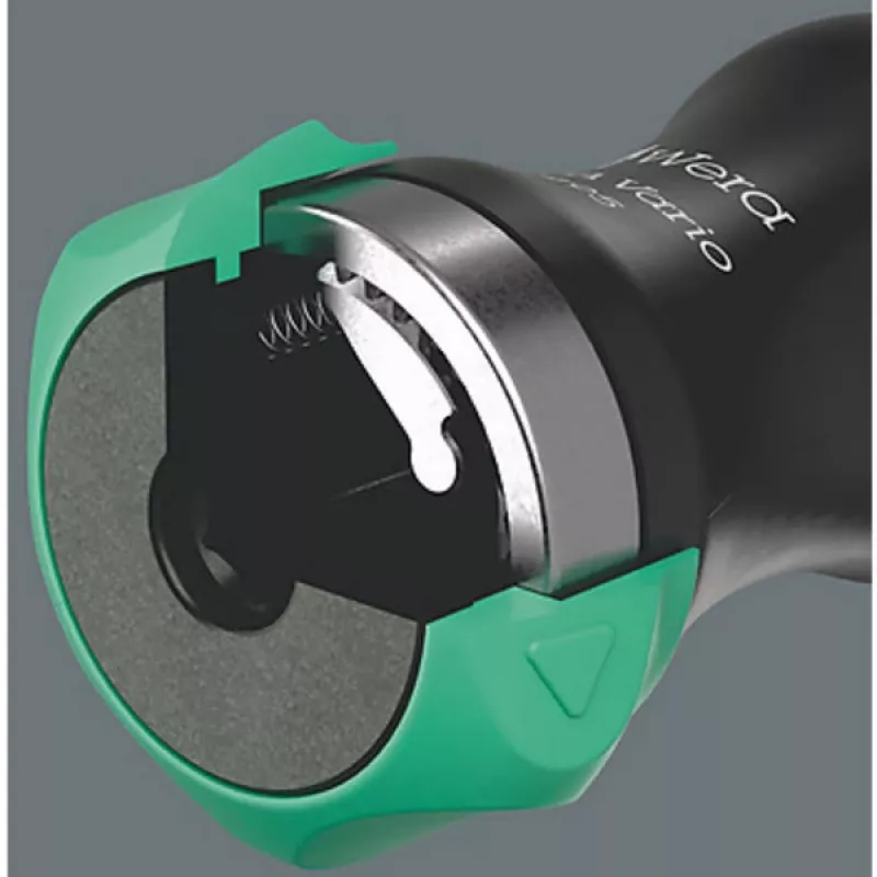 Wera 80 RA Vario 05051495001 atsuktuvo rankena su terkšle, 113,5 mm, juodos/žalios spalvos