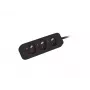 LANBERG PS0-03E-0300-BK 3M Juodas 3x 230V Lanter Prailginimo Laidas Iš Gryno Vario