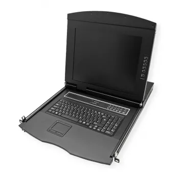 Rack konsolė VALUE 26.99.0162 – 17 colių (43,2 cm) 1280x1024 1U, USB klaviatūra/pelė, juoda