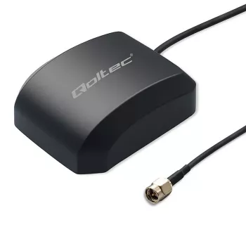 GPS/GLONASS antena QOLTEC 57055 su magnetiniu pagrindu, 28 dB stiprinimas