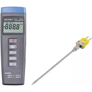 VOLTCRAFT K101 + TP 203 temperatūros matavimo prietaisas -200 iki +1370 °C, K tipo zondas