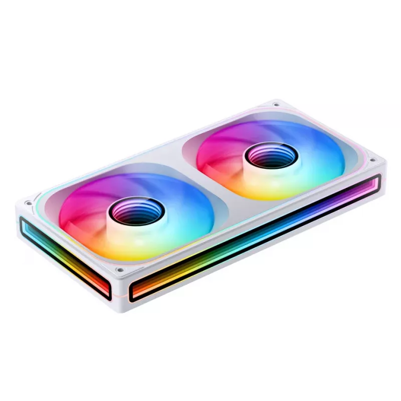 Jonsbo ZB-240WR Infinity Mirror ventiliatorius, ARGB, PWM, atvirkštinės mentės, 240 mm, baltas