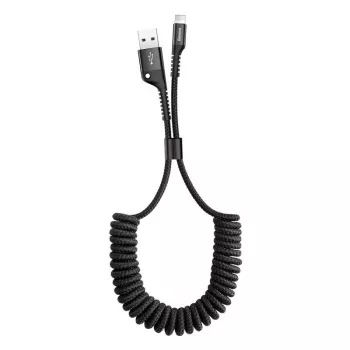 Baseus Spring-loaded Lightning kabelis 1m 2A (juodas)